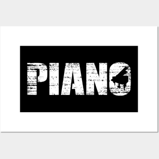 Distressed Look Piano Gift For Pianists Posters and Art